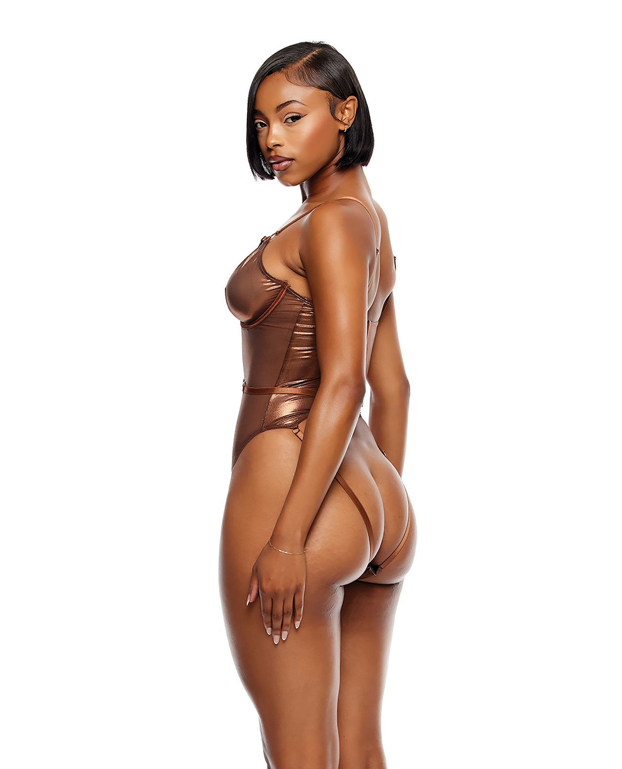 Liquid Metal Metallic Mesh Teddy - Copper - additional view