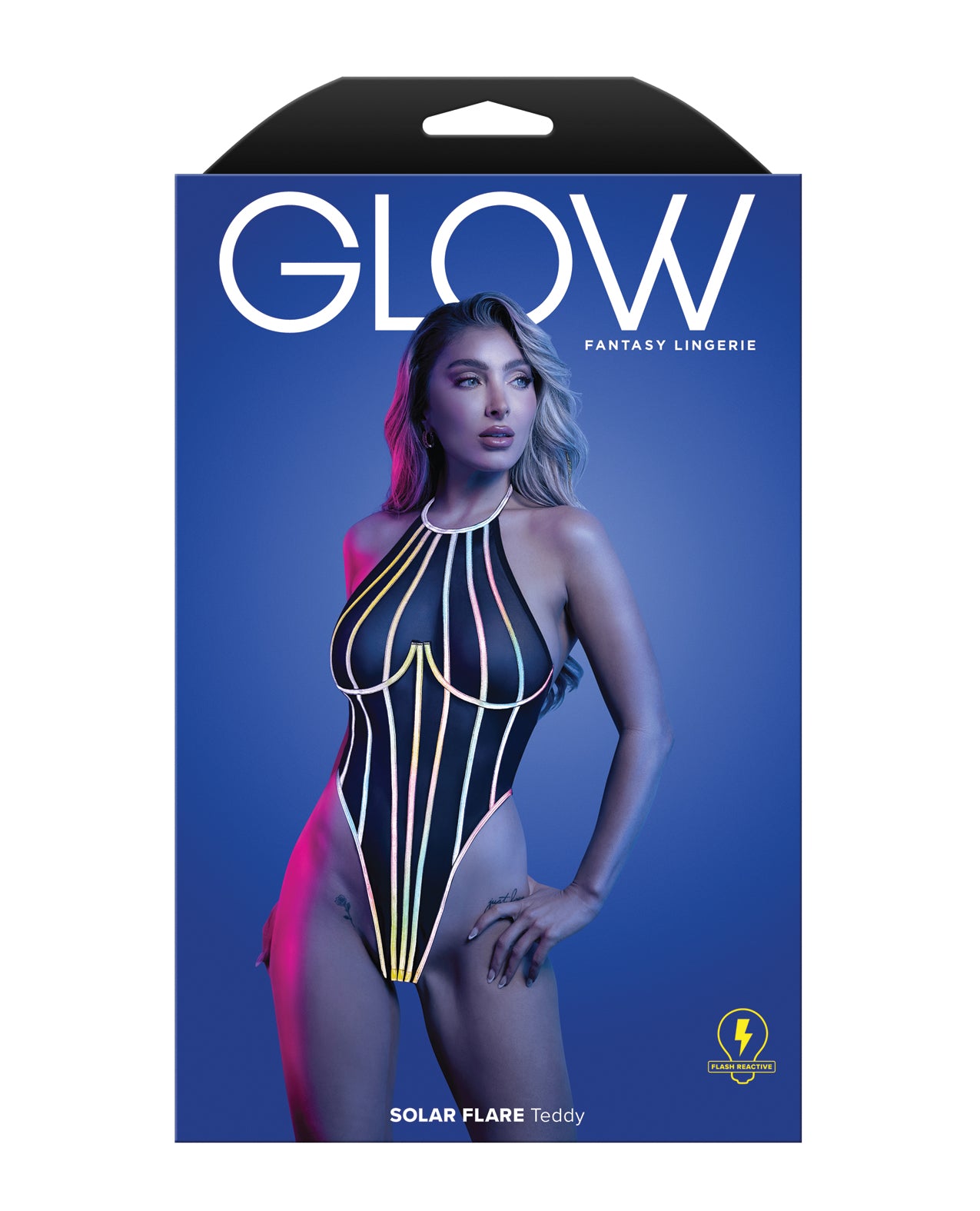 Solar Flare Reflective Halter Tie Teddy - Black - additional view