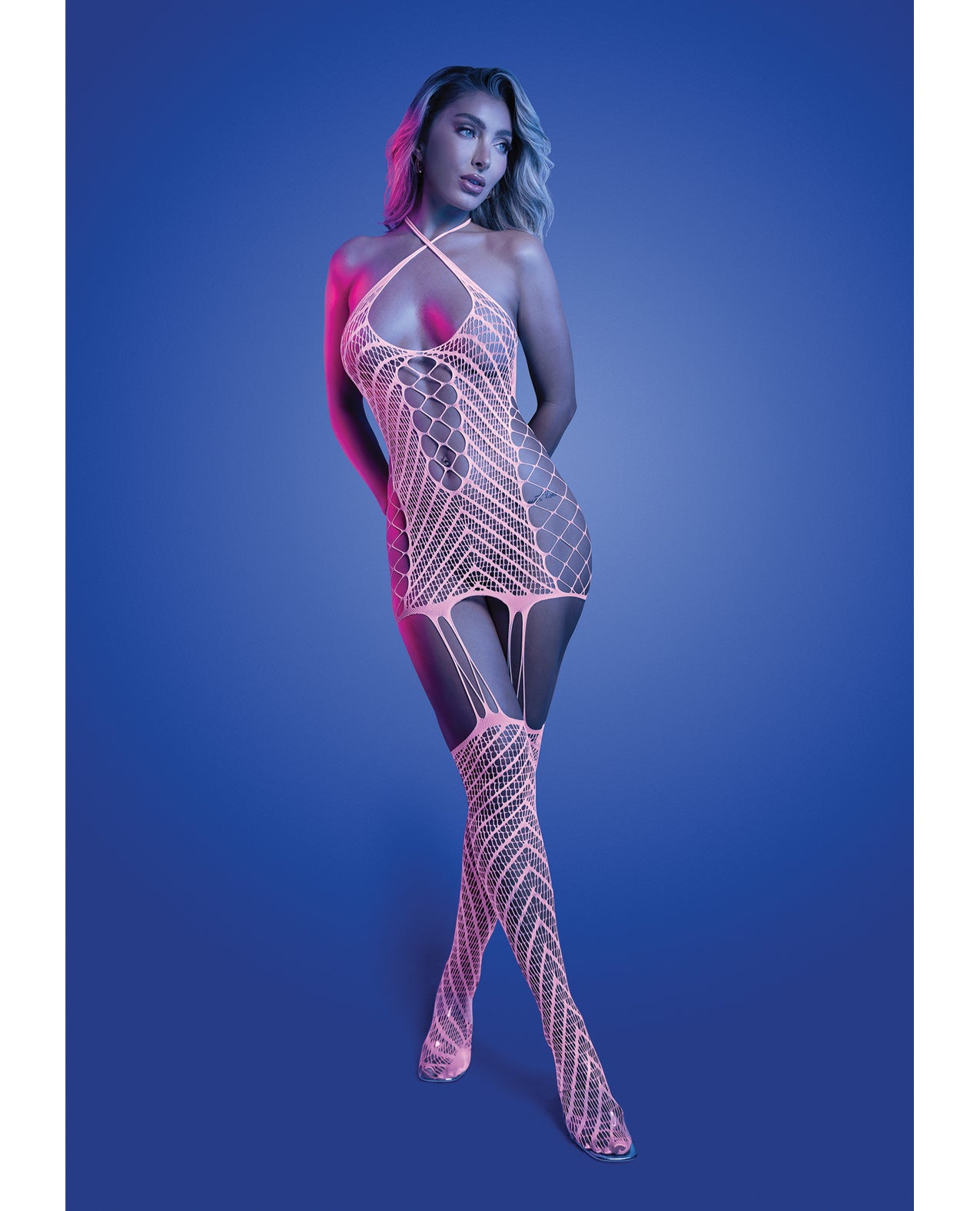 Metamorphic Glow-in-the-Dark Bodystocking Dress - White - White One Size Fits Most