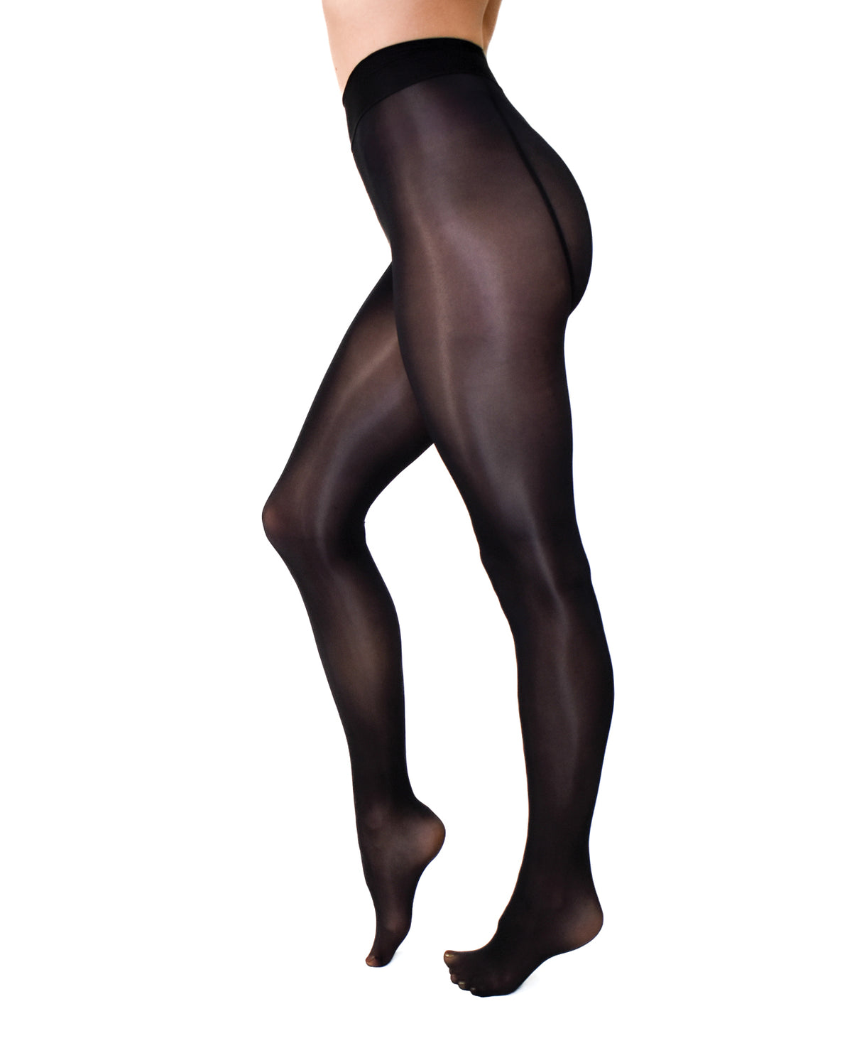 Kix'ies Strong & Silky Black Tights - Black