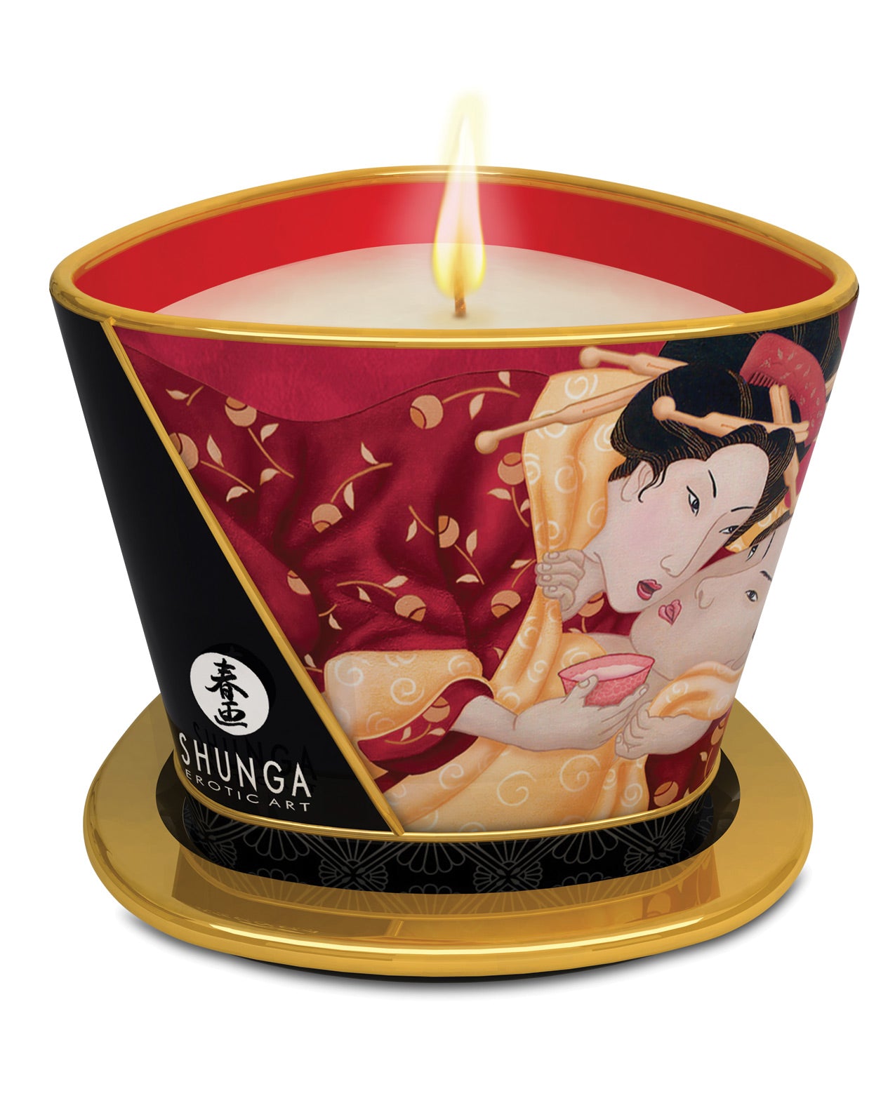 Shunga Romance Massage Candle - Strawberry Wine