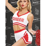 Sexy Red & White Cheerleader Halloween Costume – Gameday Hottie, Photo 1, One Size Model