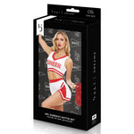 Sexy Red & White Cheerleader Halloween Costume – Gameday Hottie, Photo 3, One Size Model