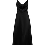 A further look at the Agatya black satin-like dress