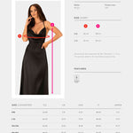 One more view of the Agatya black satin-like dress