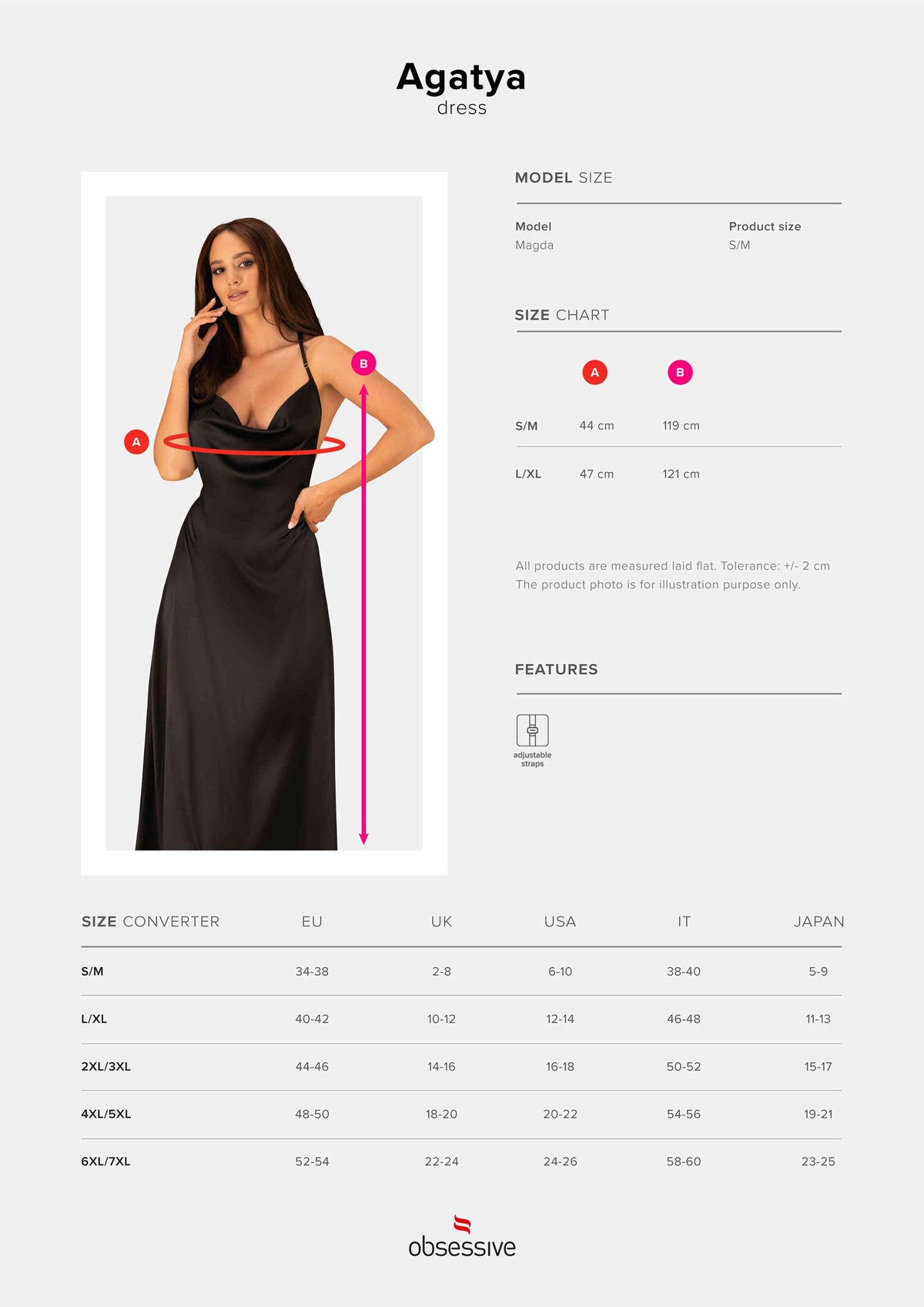 One more view of the Agatya black satin-like dress