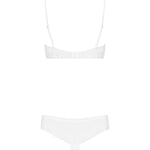 The Alabastra white cupless lace set seen from another angle