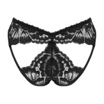The Alessya black high-waist lace panties in an additional gallery image