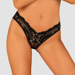 One more view of the Alessya black high-waist lace panties