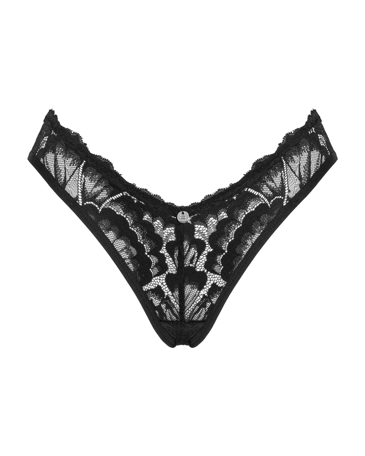 A supplementary image of the Alessya black high-waist lace panties