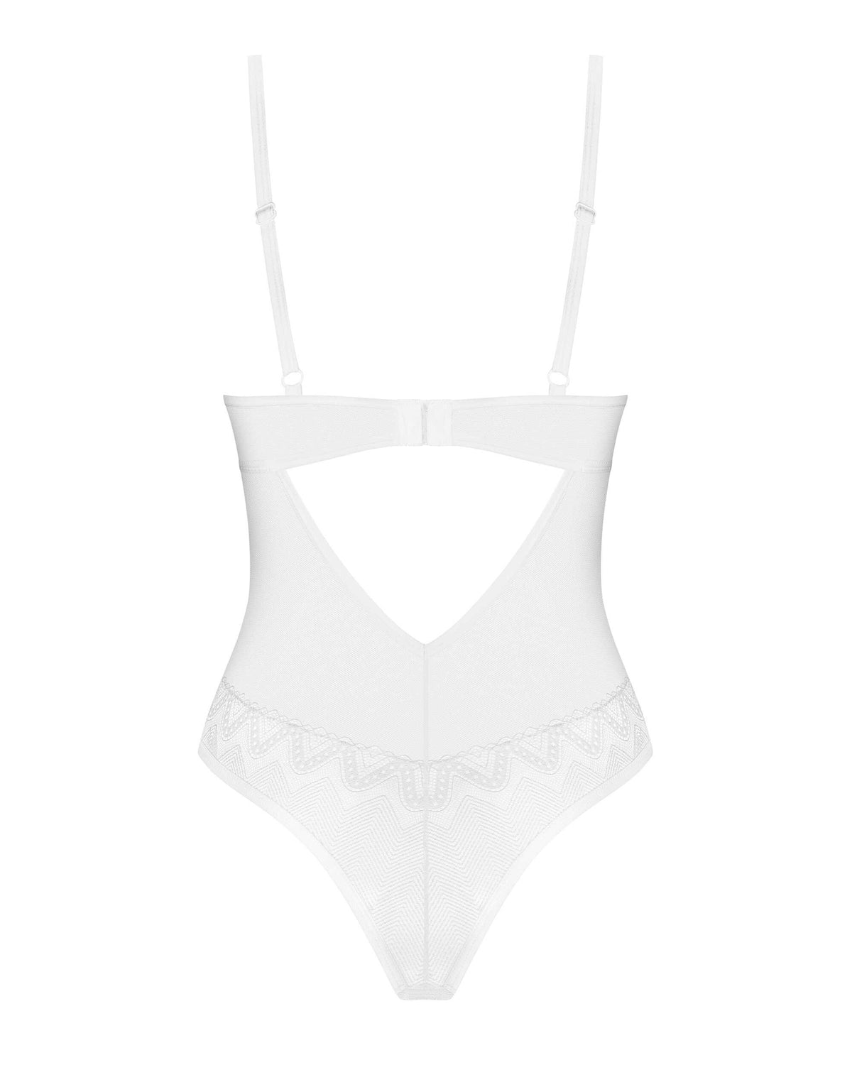 The Alissium white geometric teddy, seen from a different angle