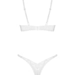 The Alissium white lace bra and thong set, seen from a different angle