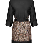 Yet another view of the Allunes black animal pattern robe