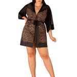 A different perspective on the Allunes black animal pattern robe