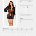 An extra gallery view of the Allunes black animal pattern robe