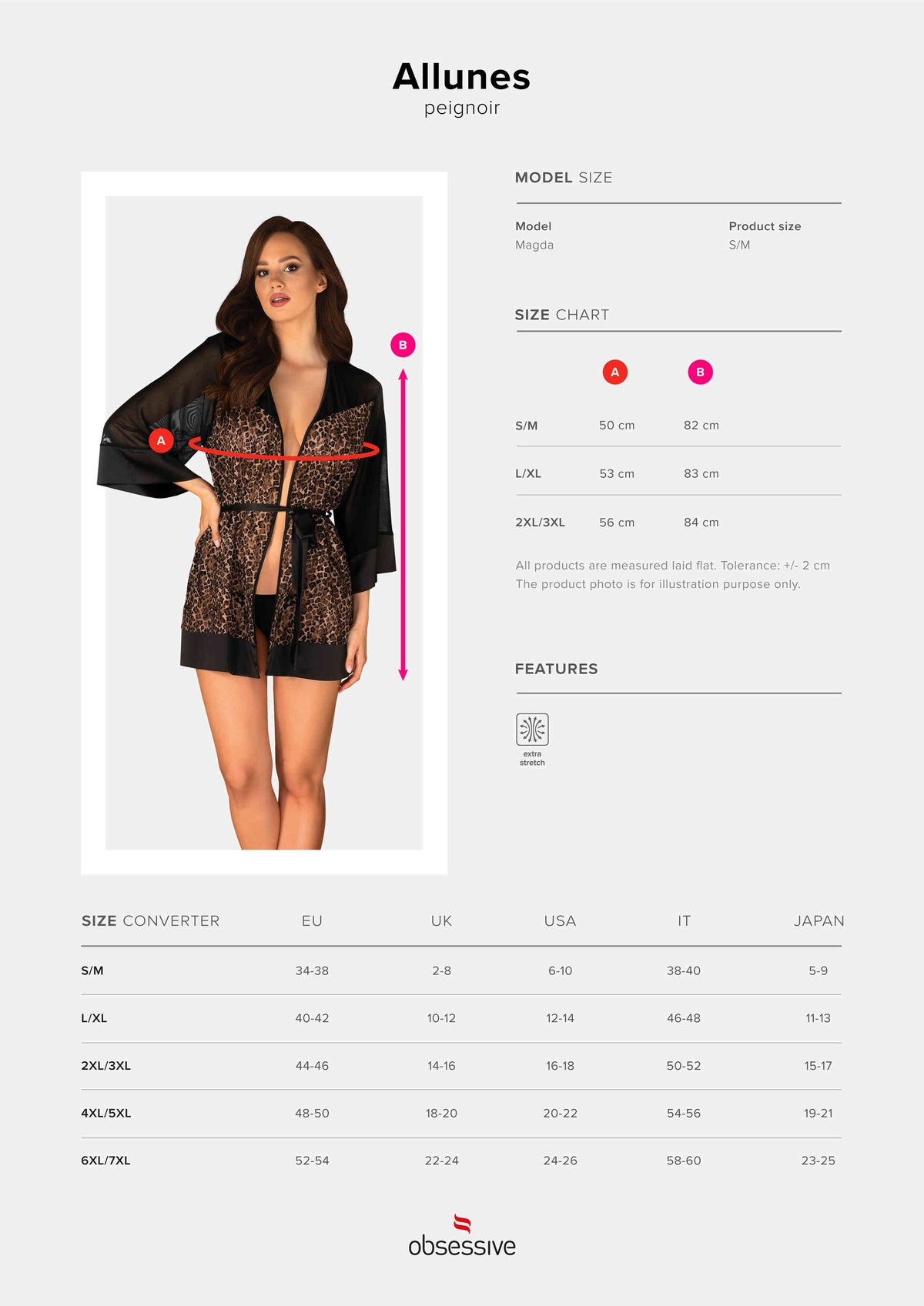 An extra gallery view of the Allunes black animal pattern robe