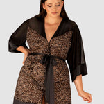 One more view of the Allunes black animal pattern robe