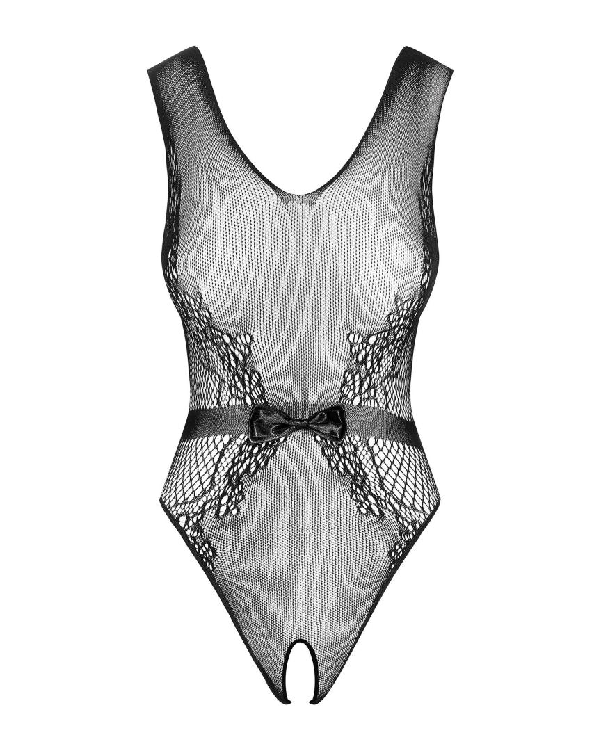A further look at the Amazing Feminine black mesh cutout teddy