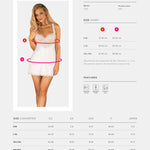 The Amor Blanco white lace chemise and thong, shown in an alternate image