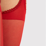 Alternate view of the Amour red 20 denier tights