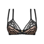 The Arienna black mesh bra, seen from a different angle