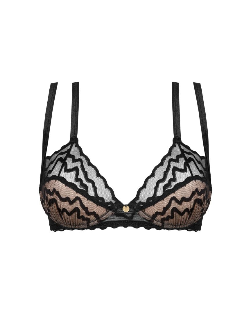 The Arienna black mesh bra, seen from a different angle