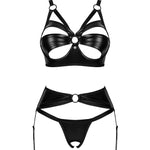 A further look at the Armares black glossy crotchless set