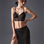 Alternate view of the Aurorium black boned mesh top