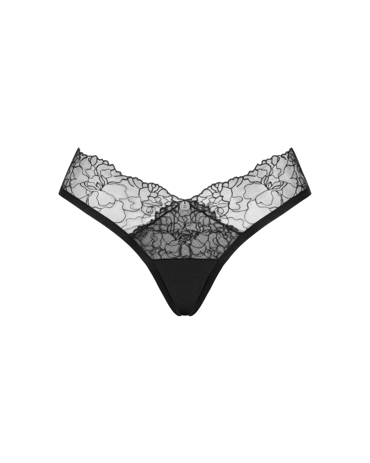 The Bella Rou black embroidered tulle panties in an additional gallery image