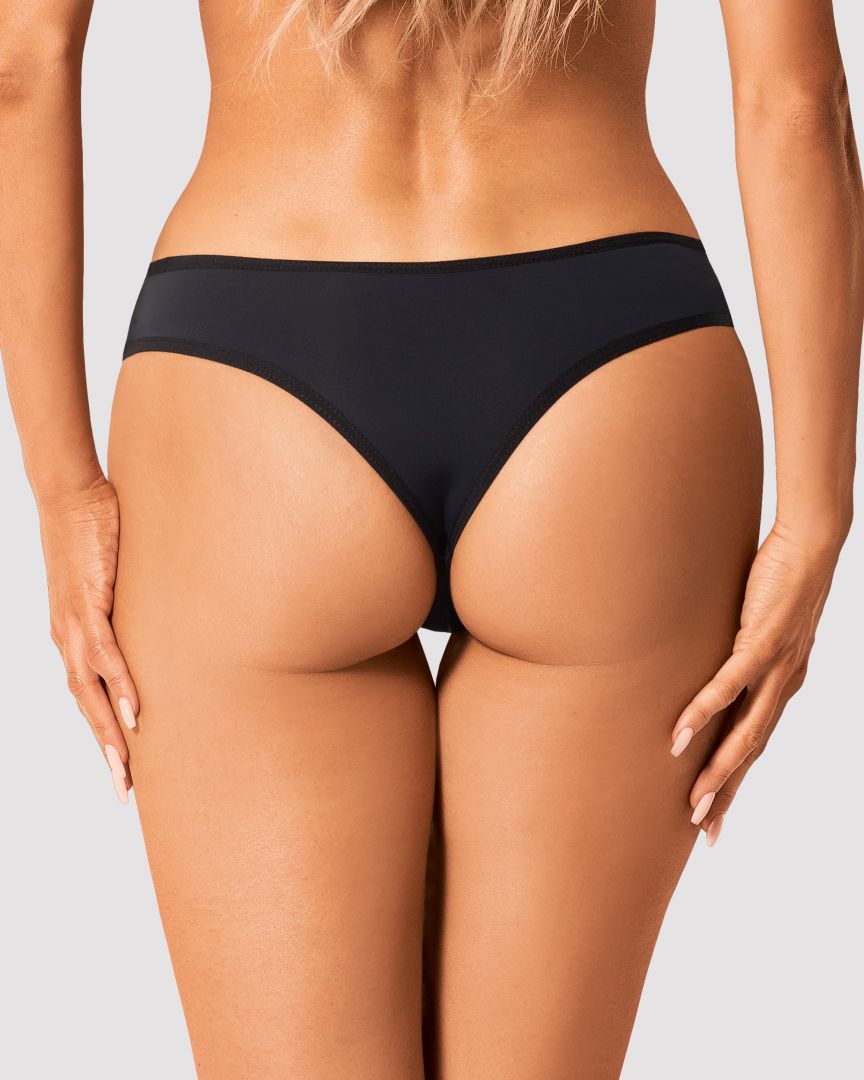 A supplementary image of the Bella Rou black embroidered tulle panties