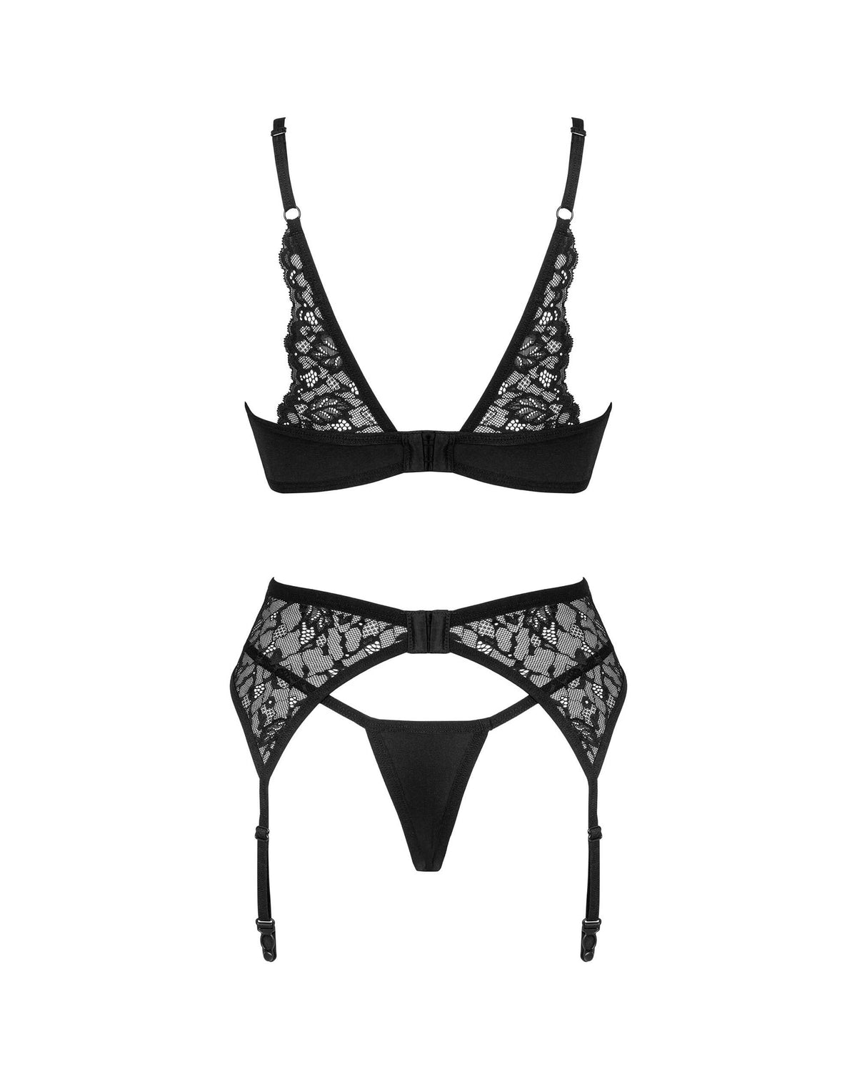 The Bellastia black three-piece set, seen from a different angle