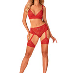 An additional view of the Belovya red underwired bra