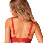 The Belovya red underwired bra seen from another angle