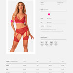 Yet another view of the Belovya red underwired bra