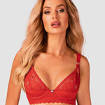 The Belovya red underwired bra, seen from a different angle