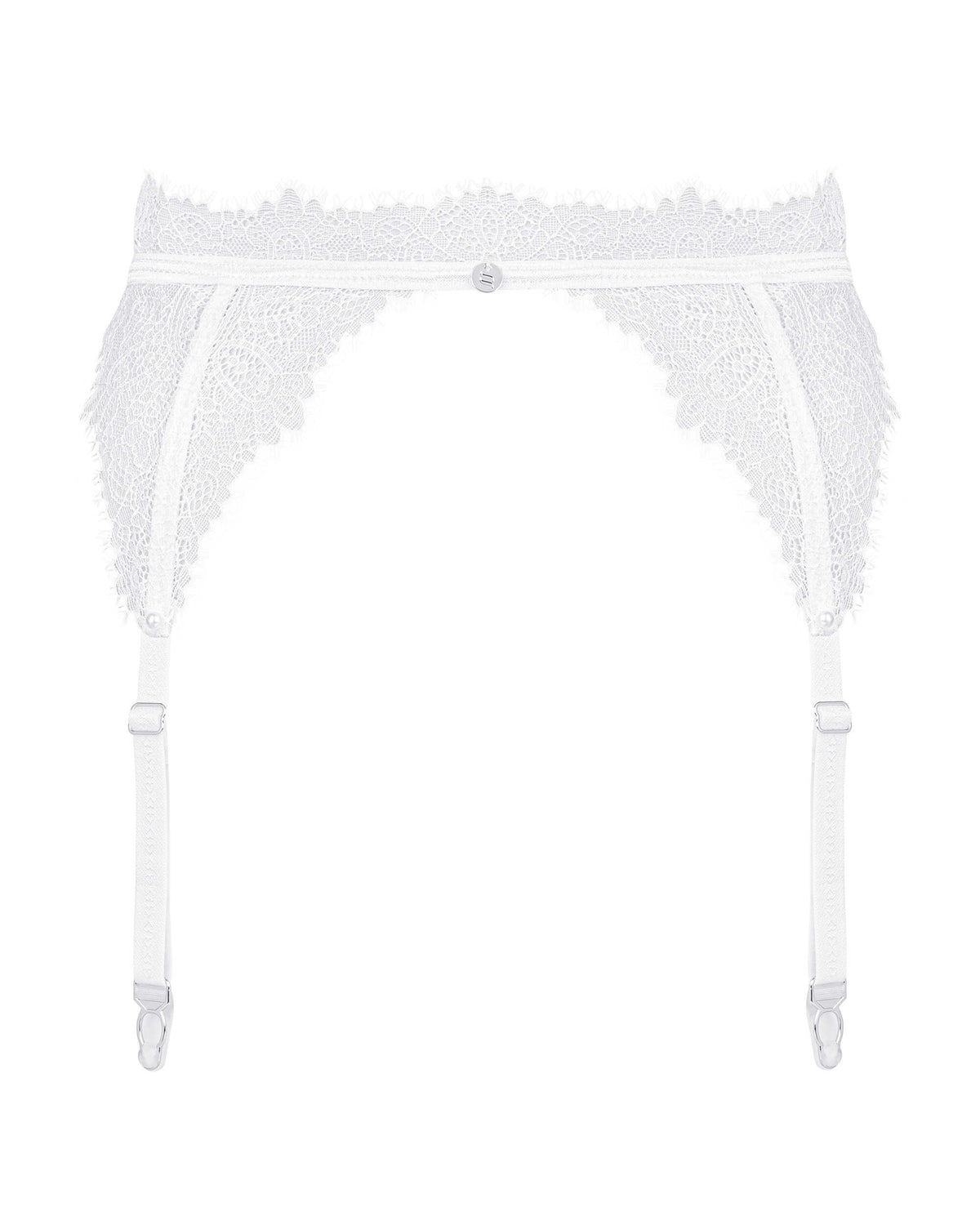 The Bianelle white lace garter belt in an additional gallery image