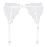 A supplementary image of the Bianelle white lace garter belt