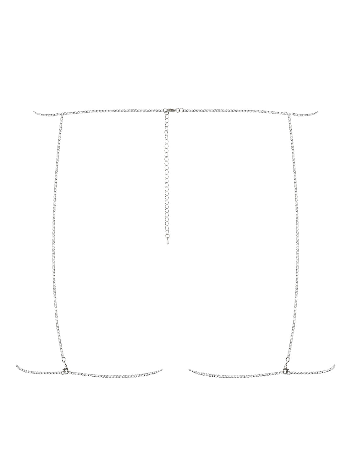 An additional view of the Bijou 905 silver jewelry harness