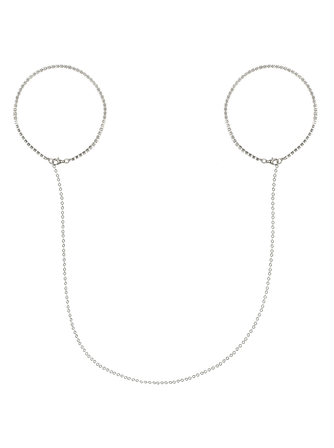 The Bijou 907 silver jewelry handcuffs seen from another angle