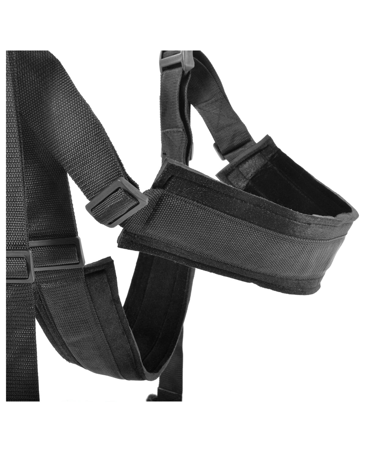 Black 360 degree sex swing with torsion spring and link chain, additional view