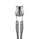 One more view of the black botanical bodystocking