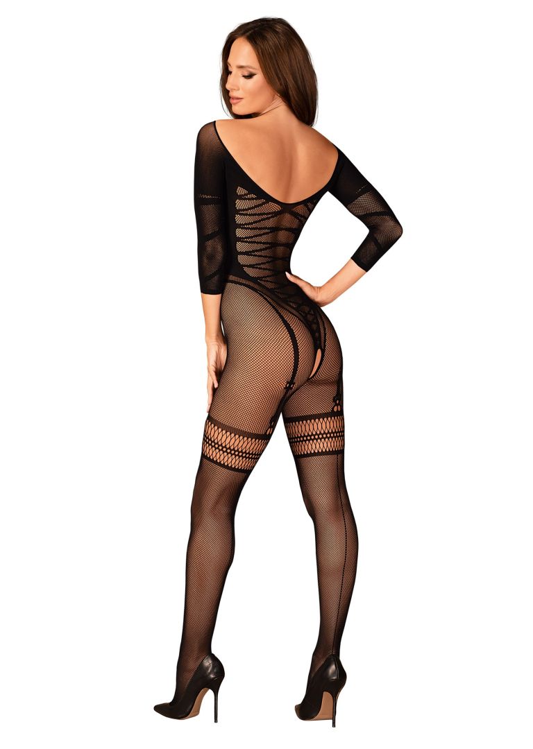 A further look at the black corset panel bodystocking