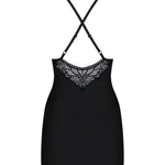 The black criss-cross chemise seen from another angle