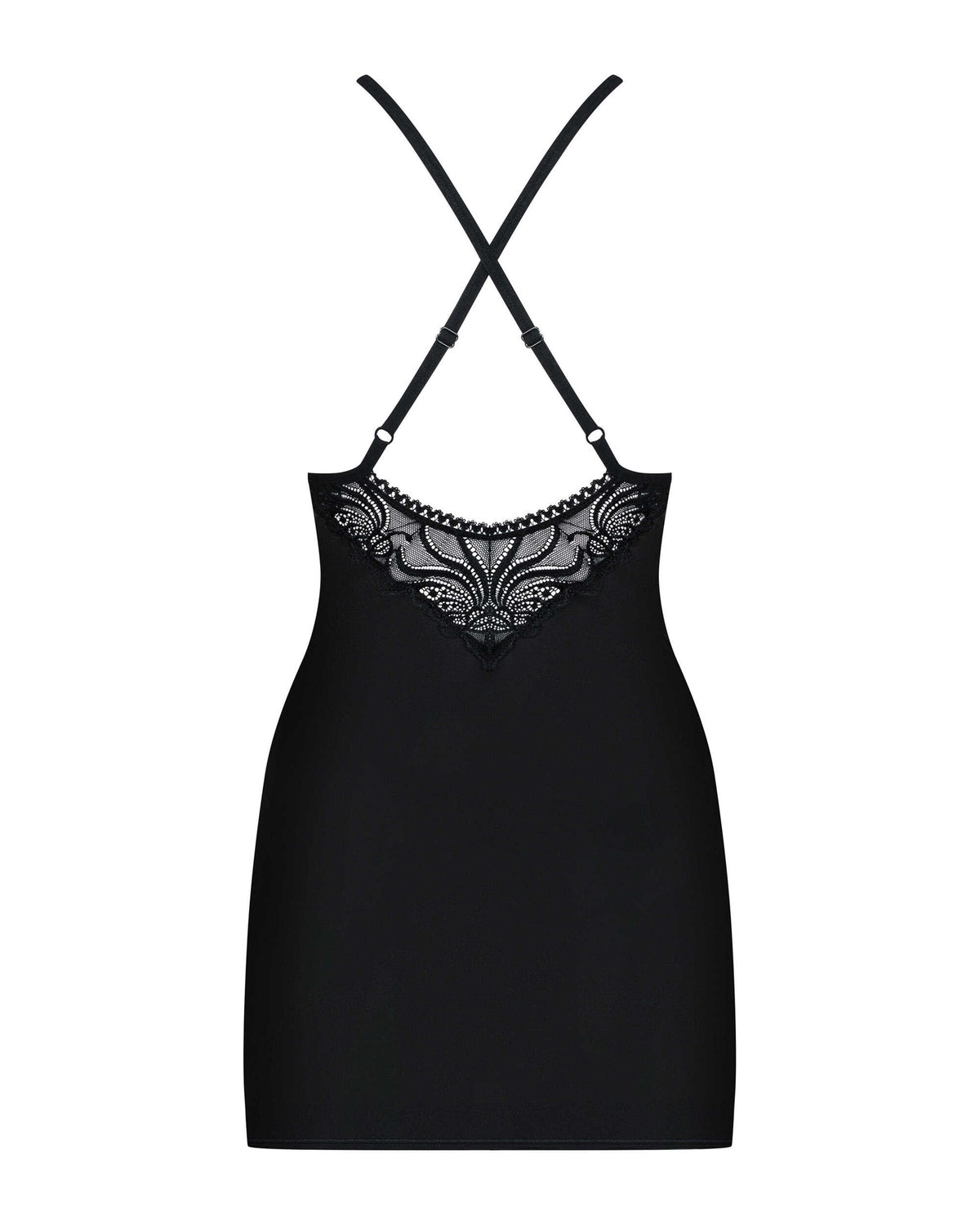 The black criss-cross chemise seen from another angle