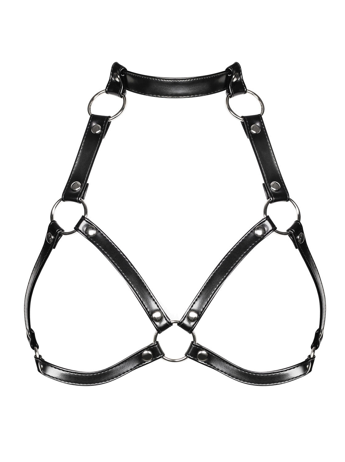 The black cupless harness, shown in an alternate image