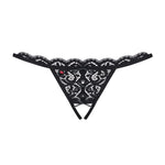 A further look at the black cut-out lace ouvert thong