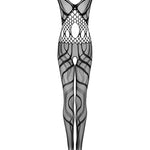 One more view of the black cutout knit bodystocking