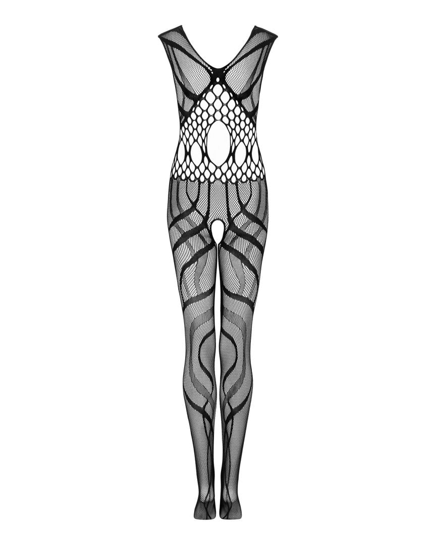 One more view of the black cutout knit bodystocking