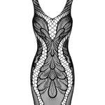 The black cutout knit dress, shown in an alternate image