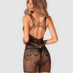 A further look at the black cutout knit dress